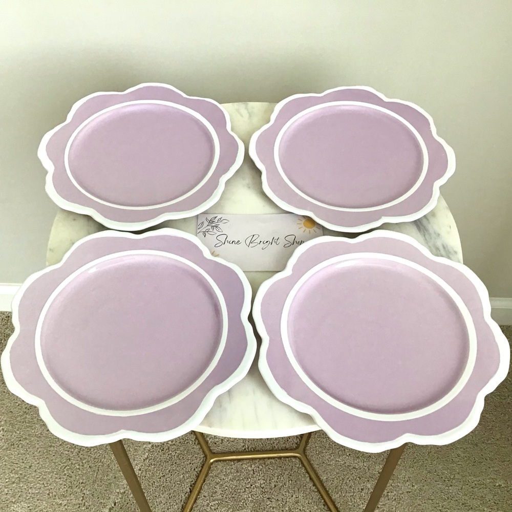 Anthropologie Set of Four Handpainted Glazed Stoneware Plates New In Box NWT - Picture 7 of 10